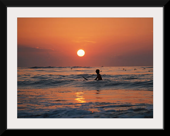 "Ocean City Sunset Surfing"