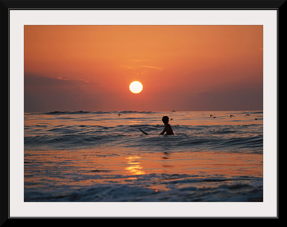 "Ocean City Sunset Surfing"