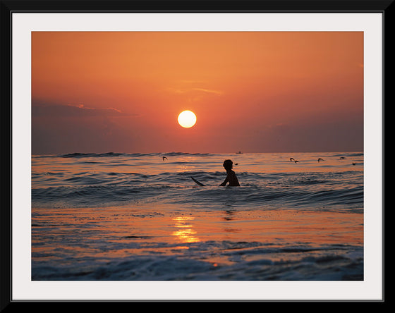 "Ocean City Sunset Surfing"