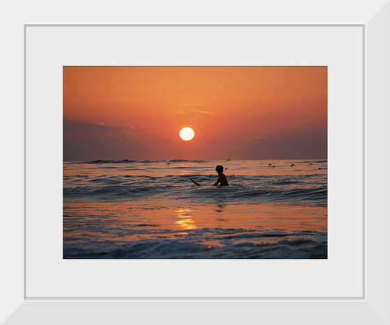 "Ocean City Sunset Surfing"