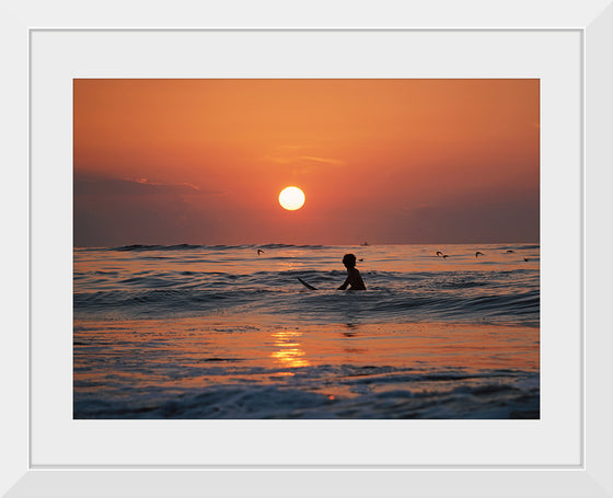 "Ocean City Sunset Surfing"