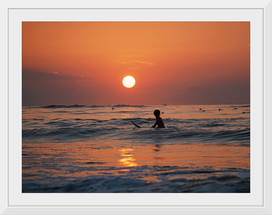 "Ocean City Sunset Surfing"