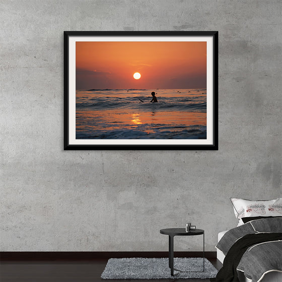 "Ocean City Sunset Surfing"