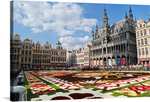  Immerse yourself in the enchanting allure of “Grand Place Brussels Belgium,” a captivating print that transports you to the heart of Europe’s architectural and cultural splendor. Every detail, from the intricate floral carpet adorned with vibrant blossoms to the majestic, historical edifices that stand as silent witnesses to time’s passage, is captured with exquisite clarity. 