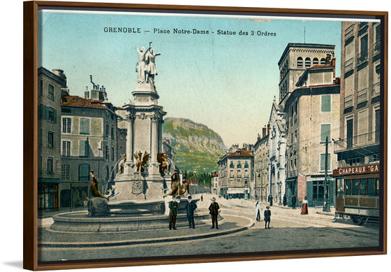 "GRENOBLE - Place Notre Dame - Statue des 3 ordres"