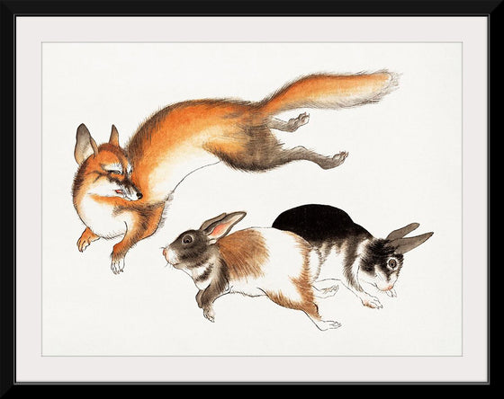 "Fox and Two Hares (1800-1870)"