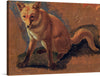 Immerse yourself in the enigmatic allure of this exquisite artwork, a print capturing the untamed elegance of a fox. Every brushstroke breathes life into this majestic creature, encapsulating its elusive grace amidst a backdrop that dances with rich, earthy tones. The fox’s gaze is as profound as the artistry itself, inviting viewers into a world where nature’s raw beauty meets sublime artistic expression. 