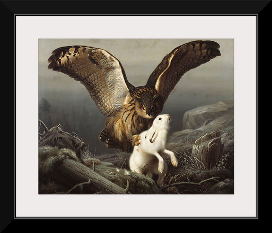 "An Eagle-Owl Seizes a Hare", Ferdinand von Wright