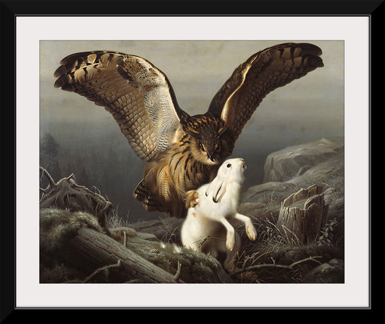 "An Eagle-Owl Seizes a Hare", Ferdinand von Wright