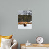 "Bison in Snowy Yellowstone National Park"