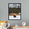 "Bison in Snowy Yellowstone National Park"