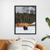 "Bison in Snowy Yellowstone National Park"