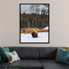 "Bison in Snowy Yellowstone National Park"