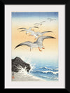 "Five Seagulls Above Turbulent Sea (1900-1930)", Ohara Koson