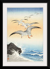 "Five Seagulls Above Turbulent Sea (1900-1930)", Ohara Koson