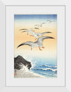 "Five Seagulls Above Turbulent Sea (1900-1930)", Ohara Koson