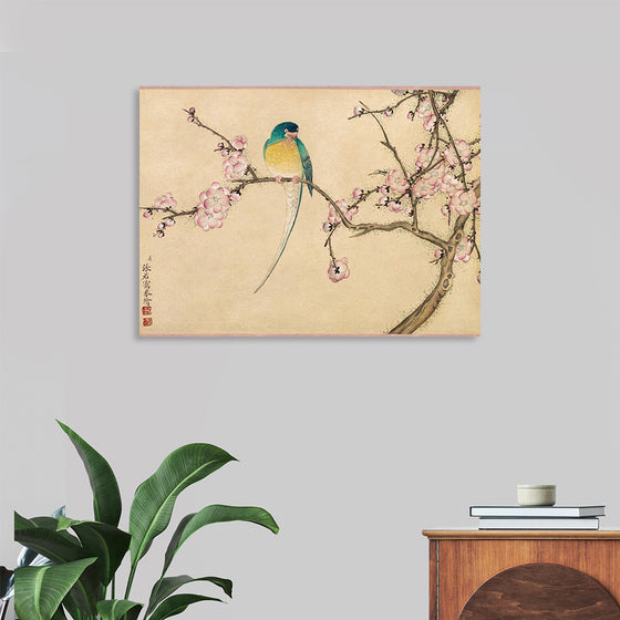 "Birds with Plum Blossoms (18th century)" by Zhang Ruoai