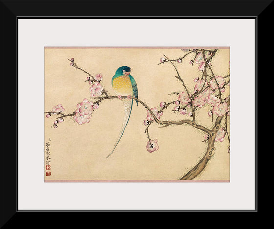 "Birds with Plum Blossoms (18th century)" by Zhang Ruoai