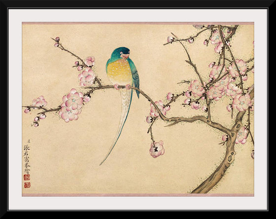 "Birds with Plum Blossoms (18th century)" by Zhang Ruoai