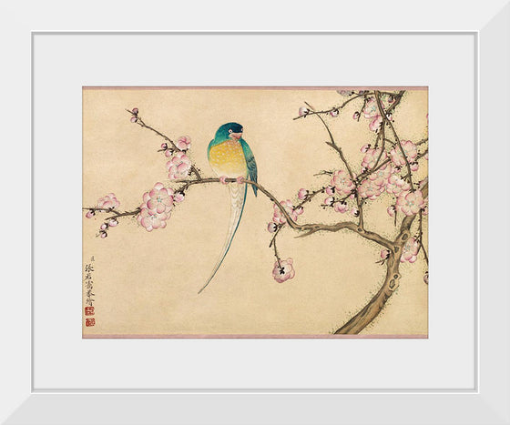 "Birds with Plum Blossoms (18th century)" by Zhang Ruoai