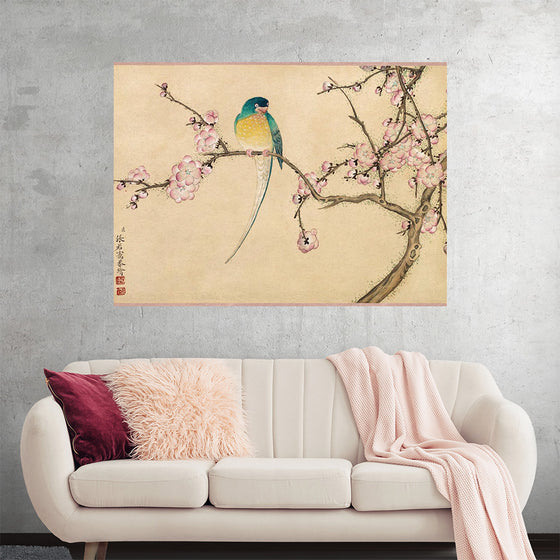 "Birds with Plum Blossoms (18th century)" by Zhang Ruoai