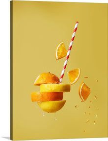  “Orange Lemonade” is a vibrant artwork that captures the essence of a refreshing summer day. This print, bursting with zesty oranges and a splash of effervescence, is designed to bring a wave of freshness into your space. The dynamic composition, featuring sliced oranges mid-air and a whimsically placed straw, evokes the spontaneous joy of sipping on a chilled glass of lemonade on a sun-drenched afternoon. 