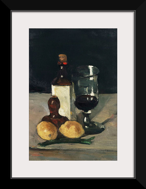 "Still Life with Bottle, Glass, and Lemons (ca. 1867–1869)", Paul Cézanne
