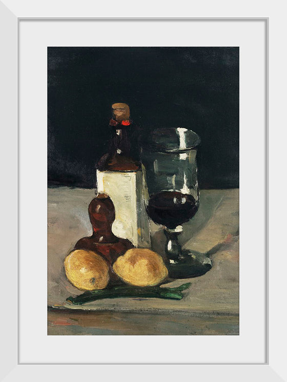 "Still Life with Bottle, Glass, and Lemons (ca. 1867–1869)", Paul Cézanne