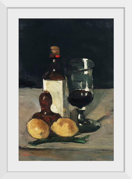 "Still Life with Bottle, Glass, and Lemons (ca. 1867–1869)", Paul Cézanne