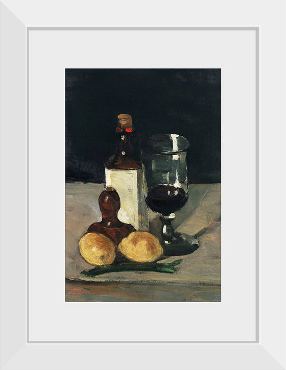 "Still Life with Bottle, Glass, and Lemons (ca. 1867–1869)", Paul Cézanne