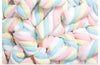 "Pile of Spiraled, Colorful Marshmallows"