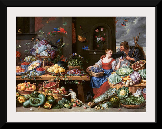 "Fruit and Vegetable Market with a Young Fruit Seller (1650–1660)", Jan van Kessel