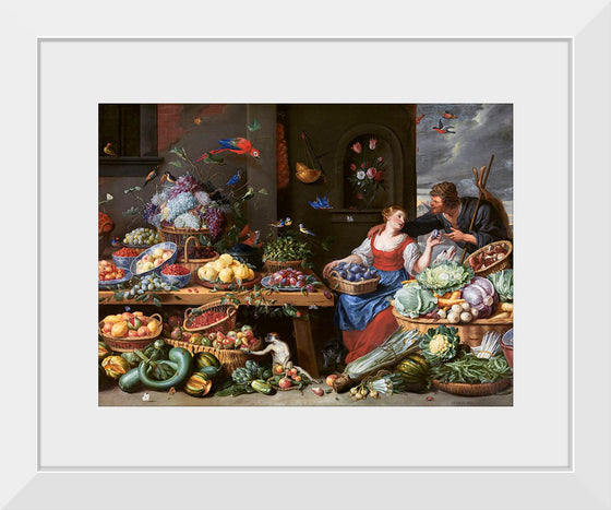 "Fruit and Vegetable Market with a Young Fruit Seller (1650–1660)", Jan van Kessel