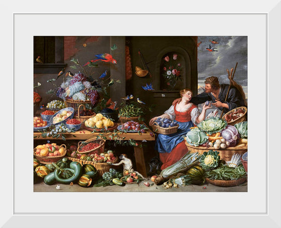 "Fruit and Vegetable Market with a Young Fruit Seller (1650–1660)", Jan van Kessel