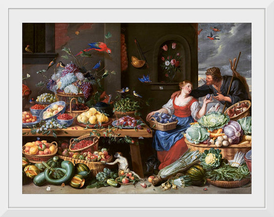 "Fruit and Vegetable Market with a Young Fruit Seller (1650–1660)", Jan van Kessel