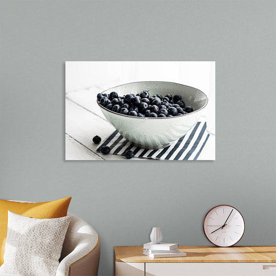 "Blueberries in a white ceramic bowl", Monika Grabkowska