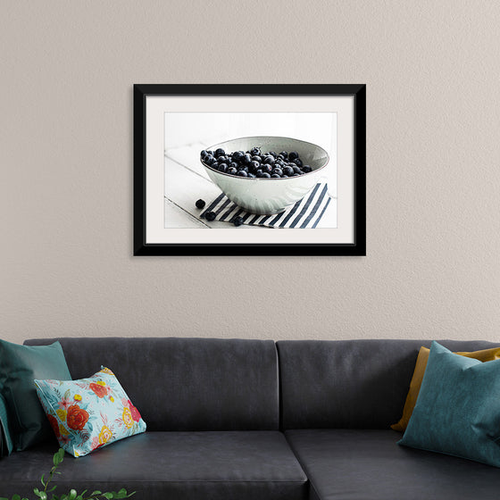 "Blueberries in a white ceramic bowl", Monika Grabkowska