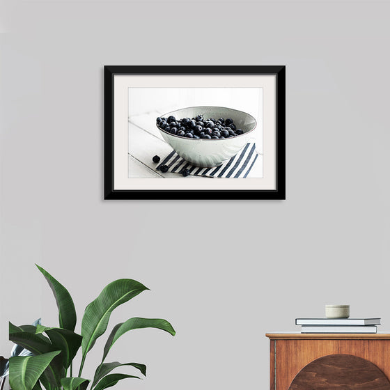 "Blueberries in a white ceramic bowl", Monika Grabkowska