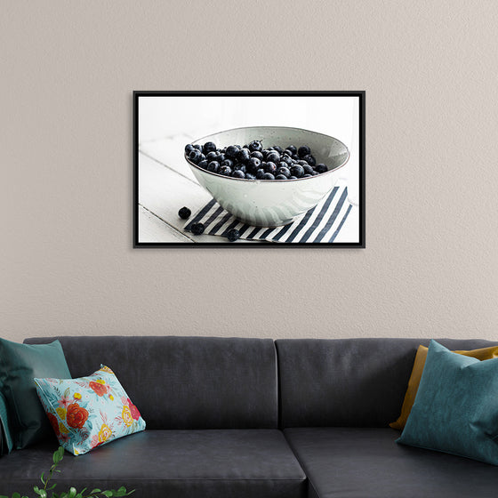 "Blueberries in a white ceramic bowl", Monika Grabkowska