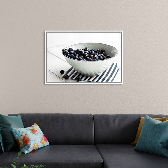 "Blueberries in a white ceramic bowl", Monika Grabkowska