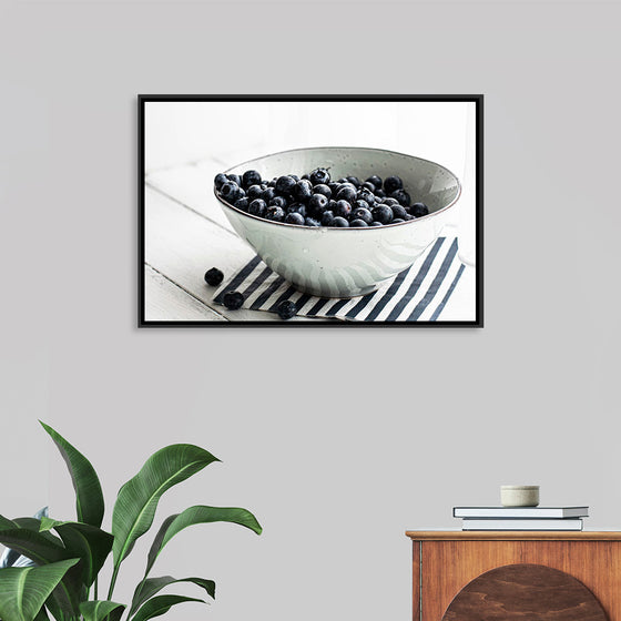 "Blueberries in a white ceramic bowl", Monika Grabkowska