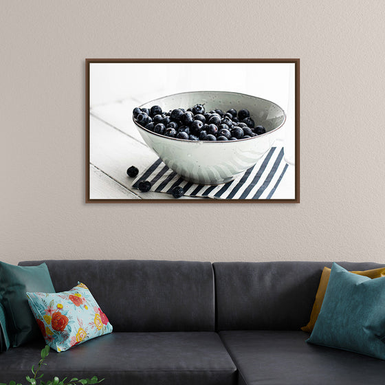 "Blueberries in a white ceramic bowl", Monika Grabkowska