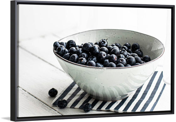 "Blueberries in a white ceramic bowl", Monika Grabkowska