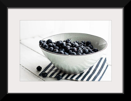 "Blueberries in a white ceramic bowl", Monika Grabkowska