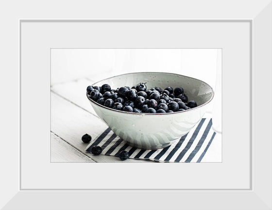 "Blueberries in a white ceramic bowl", Monika Grabkowska