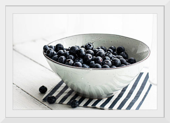 "Blueberries in a white ceramic bowl", Monika Grabkowska