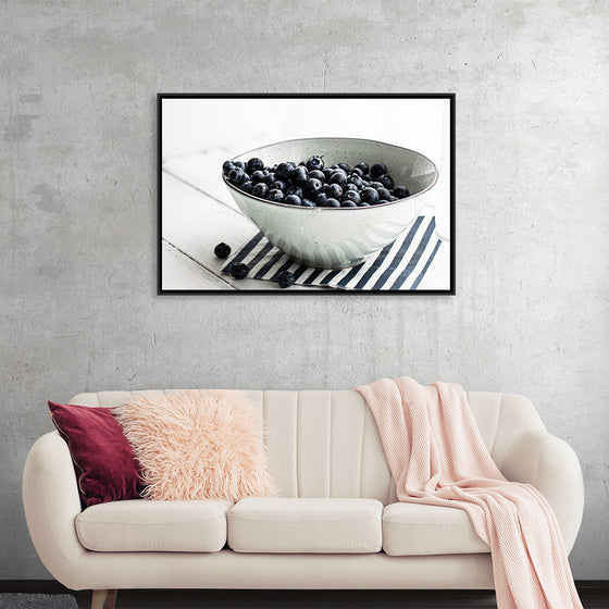 "Blueberries in a white ceramic bowl", Monika Grabkowska