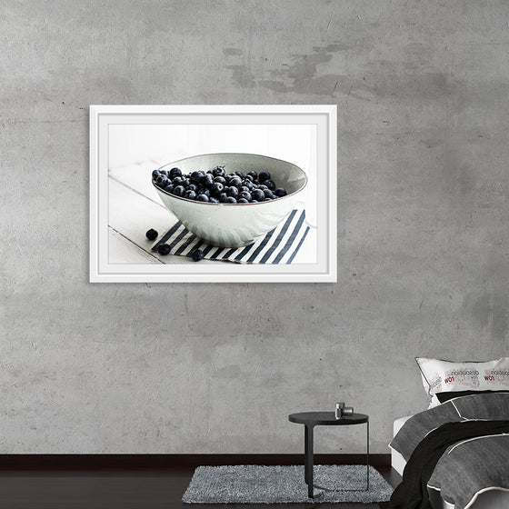 "Blueberries in a white ceramic bowl", Monika Grabkowska