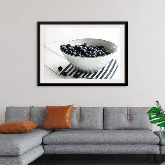 "Blueberries in a white ceramic bowl", Monika Grabkowska