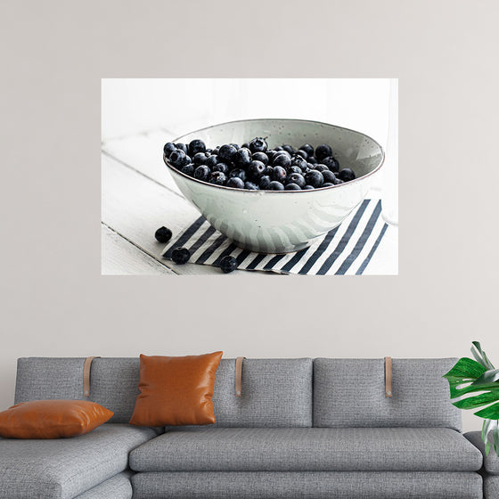 "Blueberries in a white ceramic bowl", Monika Grabkowska